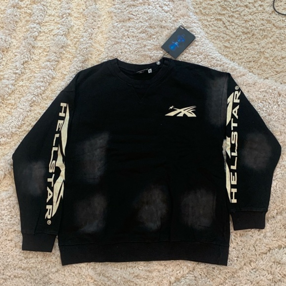 Hellstar Graphic Logo Black Sweater Men’s Size Large